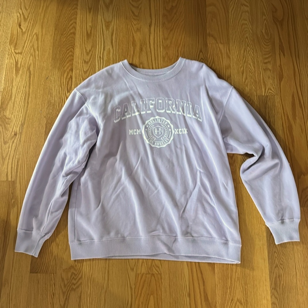 Hollister Lavender California Crewneck Sweatshirt